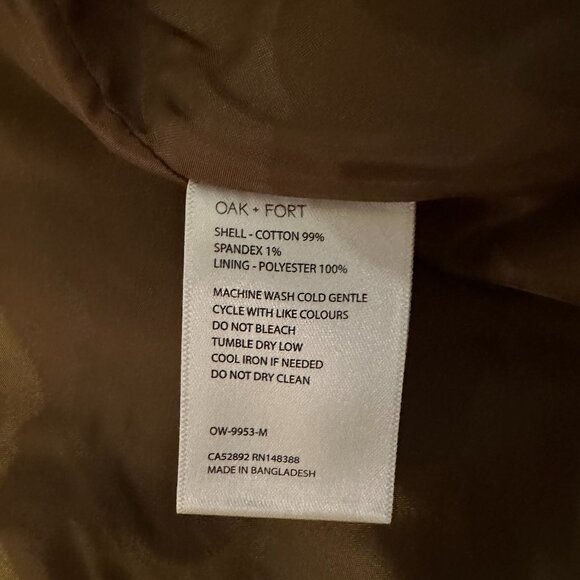 BNWT Oak+Fort Brown Bomber Jacket - Size XS - Picture 6 of 6